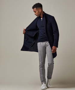 Profuomo Navy Knitted Jas