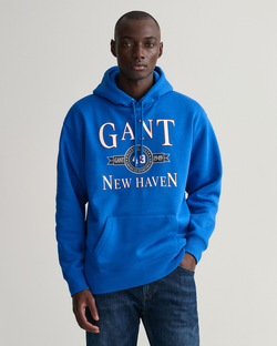 Gant Retro Crest Hoodie Blauw